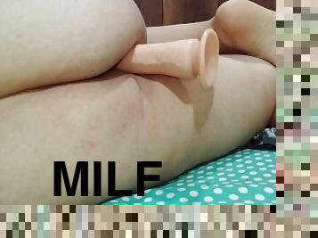 masturbação, mulher-madura, brinquedo, latina, dildo, vagina, fetiche