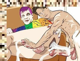 Twink emo couple anal sex gay cartoon