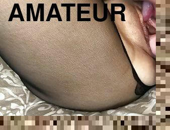 orgasmo, cona-pussy, amador, brinquedo, casal, meias, dildo, oral, rabo, molhado