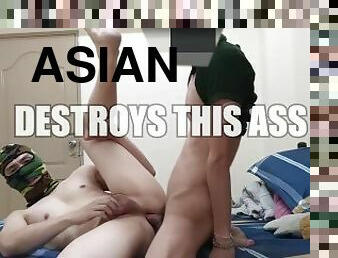 tentera, asian, peju, zakar-besar, homoseksual, creampie, thai, askar