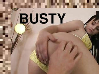 Juicy Pussy Busty Young British With Big Booty Gets Her Virgin Ass Fucked