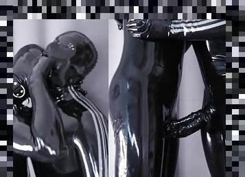 homofil, bdsm, gruppesex, fetisj, latex, bondage, støvler, maske, gummi