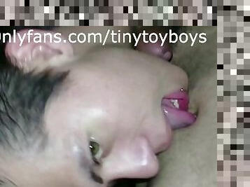 Toy Boy Stinking His Tongue Into A Cum Filled Innie Belly Button Part 1