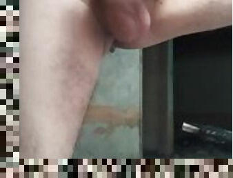 masturbation, public, énorme-bite, gay, secousses, ejaculation, horny, lait, exhibitionniste, minet