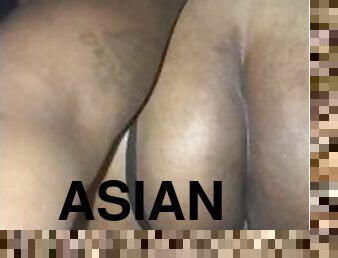 Blasian Creams All on Dick From Hard Backshots