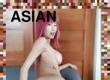 asiático, tetas-grandes, masturbación, coño-pussy, amateur, japonés, desnudándose, consolador, inocente, exhibicionista