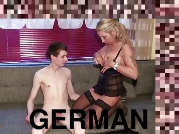 Small young boy lost virgin by german big tit milf