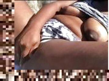 masturbación, pezones, orgasmo, al-aire-libre, público, negra-ebony, recopilación, cámara, playa, voyeur