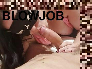 Blowjob huge load cum in mouth