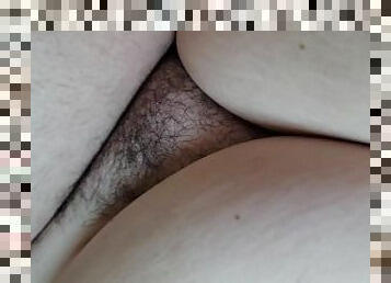 hårig, fitta-pussy, amatör, cumshot, creampie, bbw, sprut