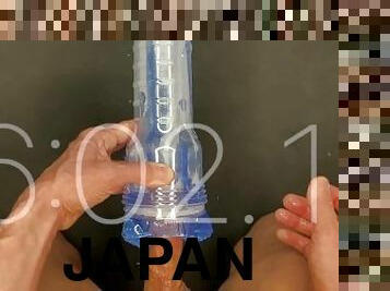 Japanese Guy masturbation with Fleshlight TURBO CORE.Moaning Orgasm.