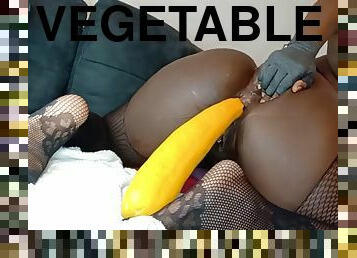 Luce likes to fuck her ass with a big vegetable