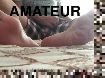 masturbation, amateur, énorme-bite, gay, branlette, pieds, fétiche, solo, bite