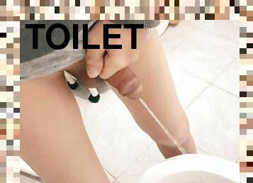 asiatique, masturbation, pisser, toilette, fétiche