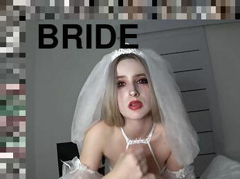 mariée, branlette, point-de-vue, blonde, mariage, bite, vampire
