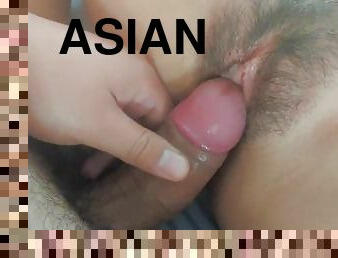 asiatisk, gammel, fisse-pussy, student, kone, amatør, skønheder, hjemmelavet, massage, creampie