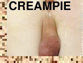 pappa, pussy, amatør, anal, hjemmelaget, creampie, par, truser, cum, søt