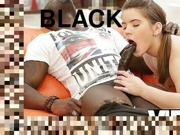 BLACK4K. Black boy on his birthday party manages to seduce white guest