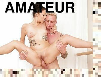 amatör, anal, cumshot, gigantisk-kuk, tonåring, tight, rövhål, brunett, verklighet, kuk