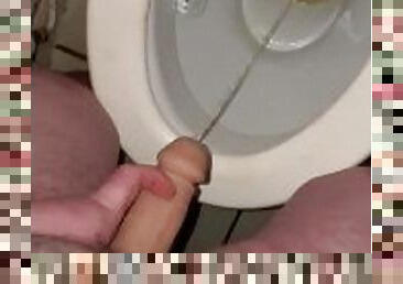 pisser, amateur, maison, toilette, fétiche, solo, bite