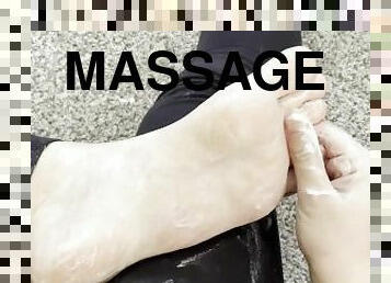 massage, sklavin, füße, schmutzig, ziemlich, fetisch, domina
