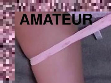 pisser, amateur, ébène, culotte, fétiche, solo