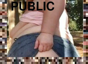 Cute BBW Slut Flashing in Public