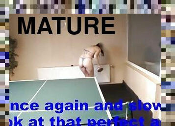 Table tennis POV with sexy woman - great ass at 1:20 and Matrix abilities at 1:56