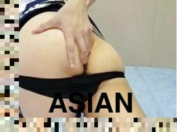 asiatique, orgasme, écolière, giclée, amateur, babes, japonais, pieds, point-de-vue, mignonne