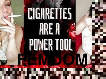 veľké-prsia, bbw, pov, fajčenie-smoking, bruneta, ženská-dominancia, česanie