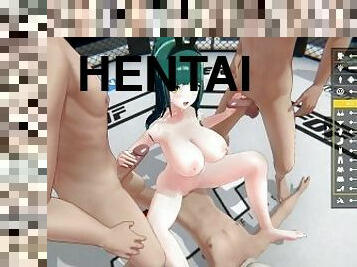 karı, bakış-açısı, ev-hanımı, animasyon, pornografik-içerikli-anime, güreş, 3d