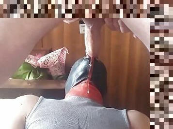 enorme, esposa, amateur, chorro-de-corrida, madurita-caliente, mamá, tragar, zorra-slut, corrida, madre