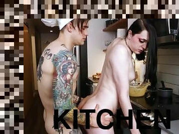 GROOBYGIRLS: Paige And John Get Lusty In The Kitchen