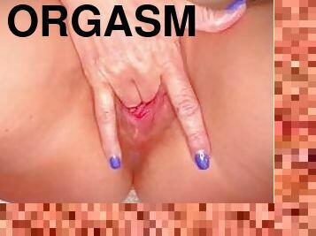 masturbation, orgasm, fitta-pussy, amatör, fingerknull, första-gången, blond, vagina, vått