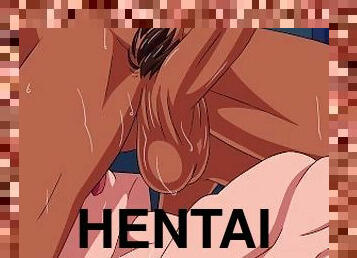 ejaculation-sur-le-corps, énorme-bite, gay, branlette, anime, hentai, musclé, face-sitting, bite