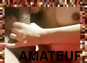 amateur, ejaculation-sur-le-corps, maison, couple, ejaculation, naturel