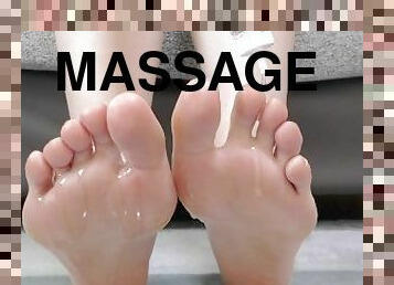 asiatiche, ufficio, giapponesi, massaggi, piedi