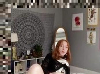 poilue, masturbation, chatte-pussy, amateur, doigtage, rousse, mignonne, solo