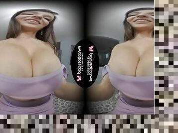 Solo cock teaser Lexi Luna is just masturbating, in VR