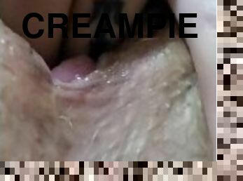 She just got a Creampie