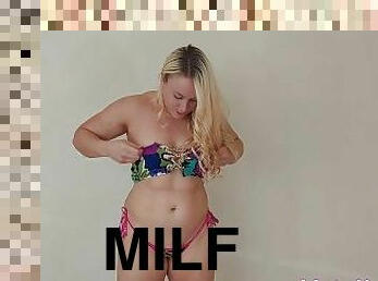 Sexy milf bikini try on