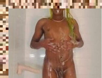 Ebony Trans Girl Showering