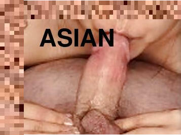 asiatisk, pappa, gigantisk, student, avsugning, cumshot, hardcore, deepthroat, pov, dotter