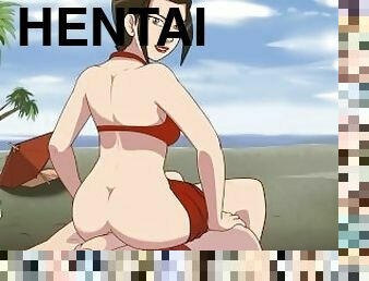 plaža, animacija, hentai