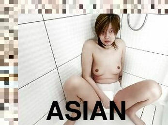 asien, masturbieren, pissen, dilettant, junge, geile, wc, fetisch, allein, asien-junge