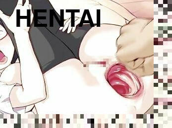 fisting, fitta-pussy, kvinnligt-sprut, anal, dubbel, anime, hentai, fetisch