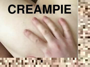 hårig, gravid, fitta-pussy, amatör, milf, hemmagjord, creampie, par, bbw, sprut