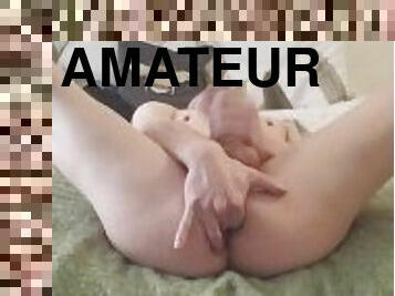 amateur, ejaculation-sur-le-corps, doigtage, solo