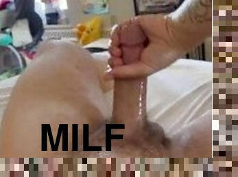 gigantisk, amatör, cumshot, gigantisk-kuk, milf, avrunkning, massage, par, kuk