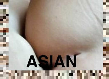 asiatisk, storatuttar, fitta-pussy, hemmagjord, creampie, par, flickvän, tight, filipinsk, kuk